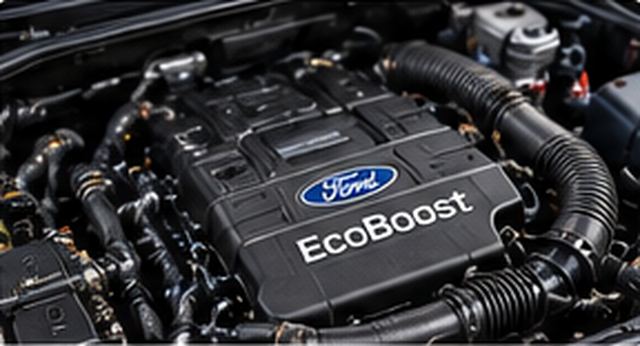 Under-hood engine photograph representing 2015 Ford F-150 2.7L EcoBoost