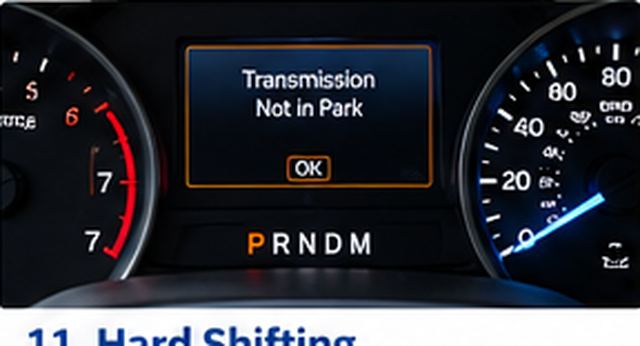 Automatic transmission gear selector illustrating shifting concerns